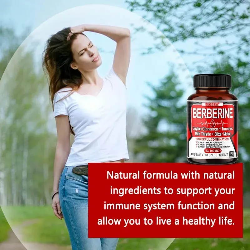 Berberine and Ceylon Cinnamon Capsules-Good for Cardiovascular and Digestive Health Strengthens The Immune System Anti-oxidant — image 4