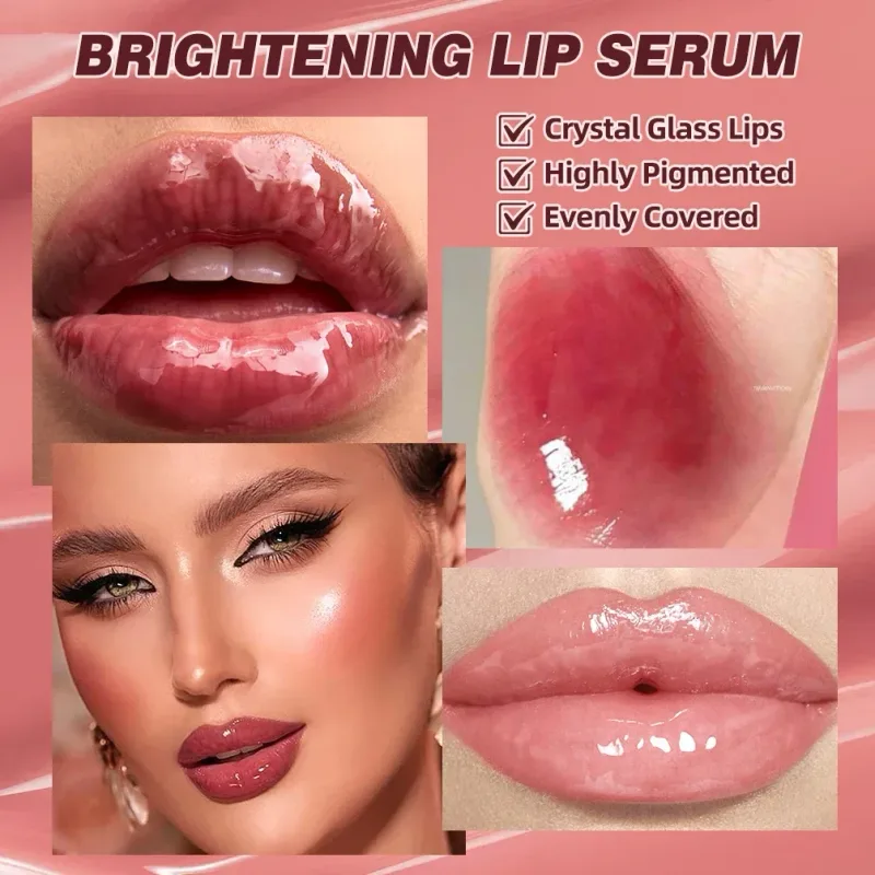 4 Colors Mirror Pearl Fine Csillogó Hidratáló Pipe szájfény Hidratáló Kristályfényes Ajakmáz Réteges ajak smink