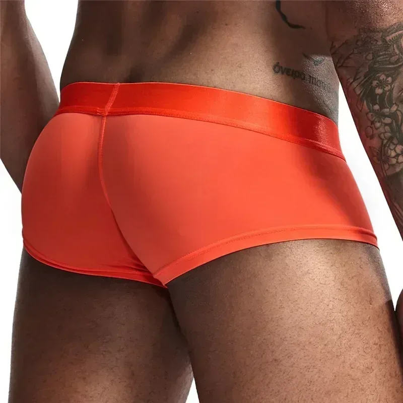 Sexy Underwear Men Boxer Panty Shorts Ice Silk Original Panties Breather Boxer Briefs Ultra-thin Transparent Fun Gay Underwear — image 23
