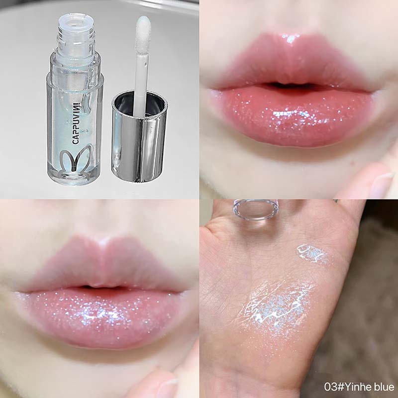 Brown Glitter Lip Glaze Lasting Shimmer Mirror Water Lip Gloss Waterproof Jelly Plumping Lipstick Make Up Moisturizing Lip Tint — image 9