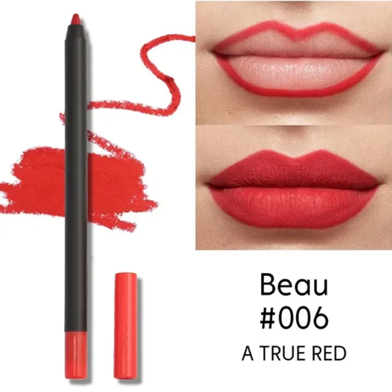 Nude Brown Lip Liner Pencil Lipstick Matte Smooth Waterproof Lipliner Long Lasting Non-stick Cup Lipstick Pen Beauty Cosmetics — image 16