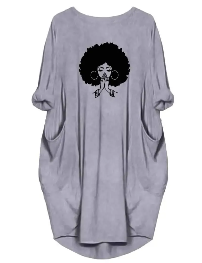 Plus Size Women Short Sleeve O-Neck Loose Casual Dresses — image 5