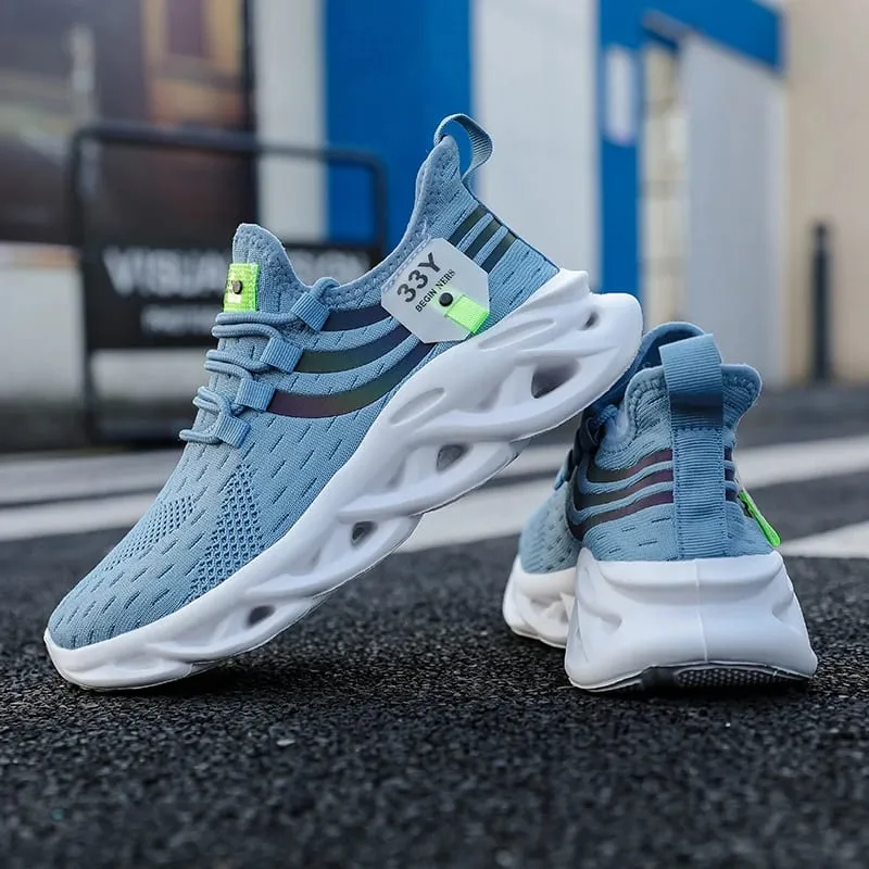 Casual Men Mesh Comfort Breathable Sneakers Jogging Soft Sole Anti Slip Versatile Tennis Vulcanized Shoes Tenis Masculino 2024 — image 4