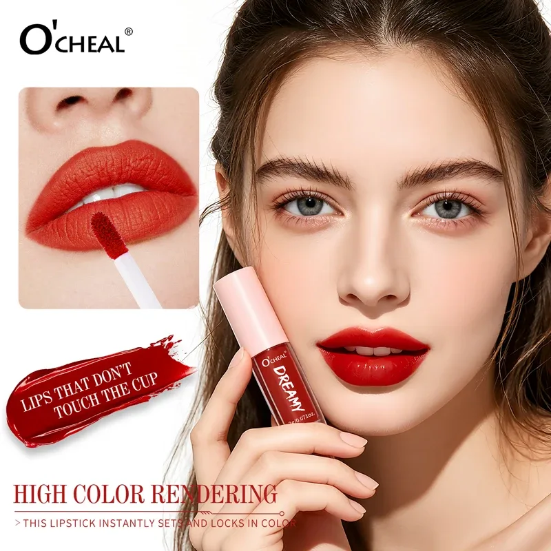 10 Colors/Set Dreamy Matte Lip Gloss Velvet Liquid Lipstick Non-stick Cup Long Lasting Lip Tint Women Lip Makeup Gift Set — image 2
