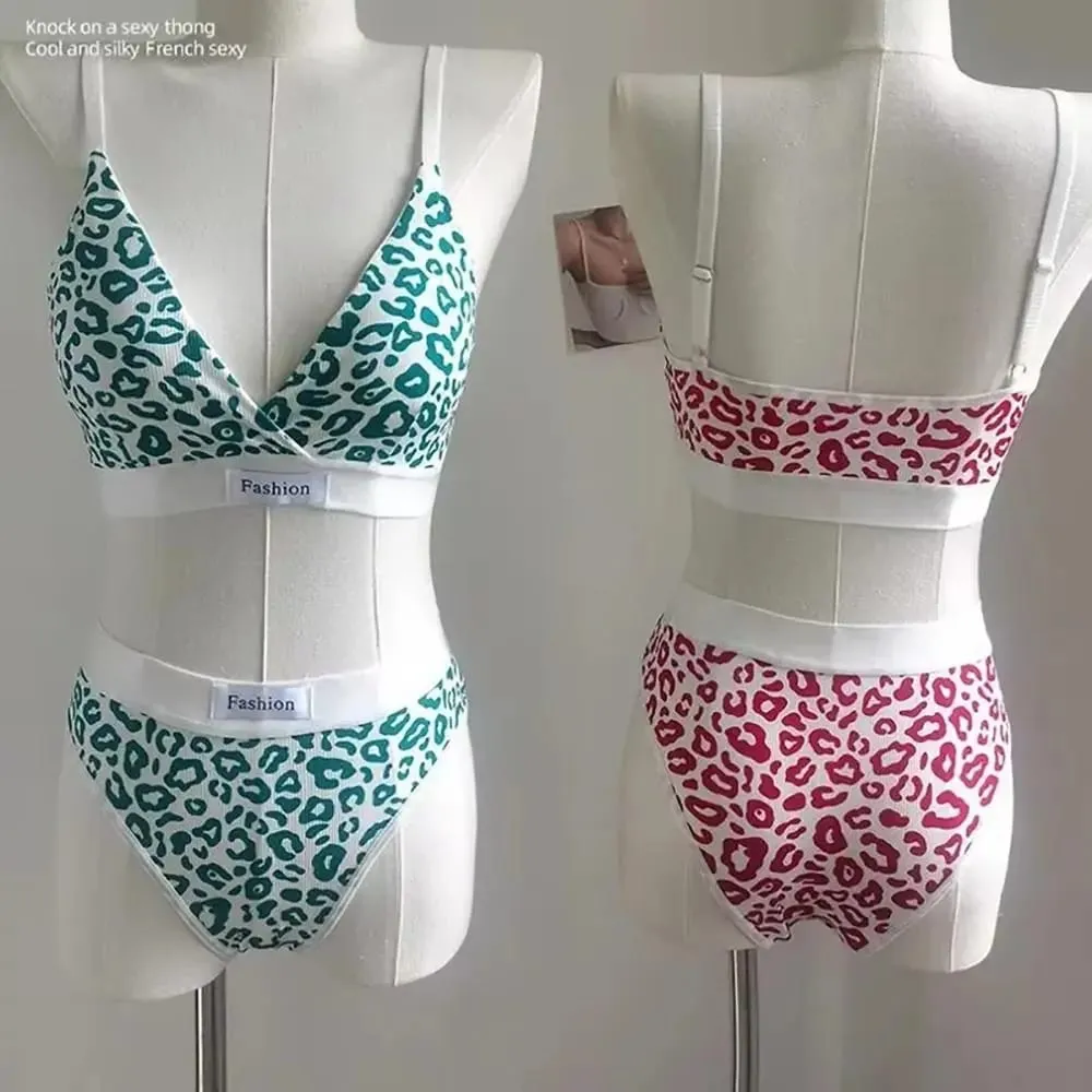 1Set Adjustable Shoulder Strap Seamless Bra Set Traceless Cotton Underwear Set Non-wire Low Waist Panties Sexy Lingerie Set — image 5