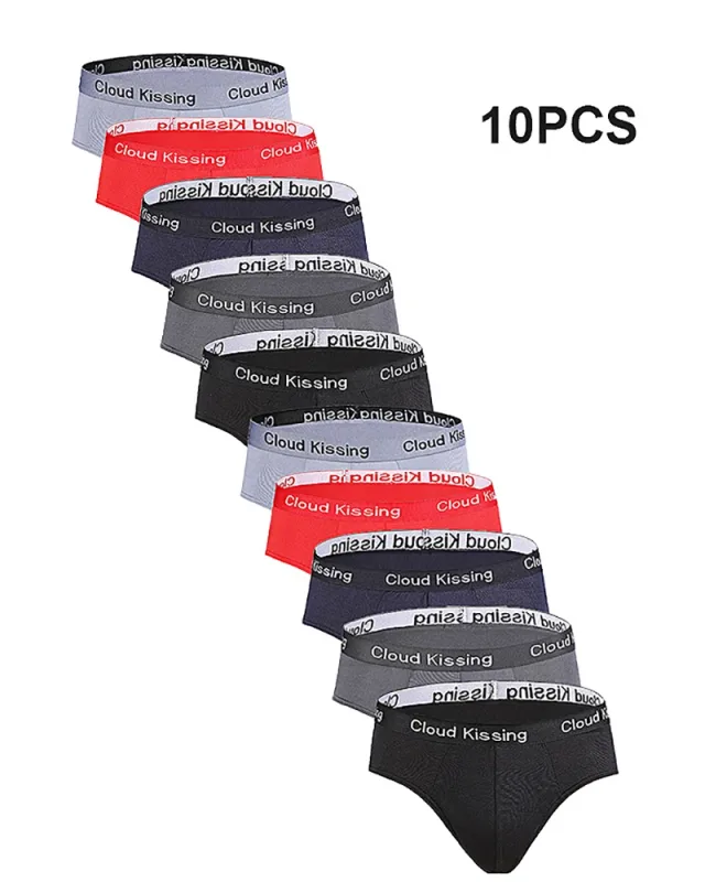 10Pcs/Lot Fashion Men's Panties Underwear Men Size Briefsr Bikini Pant Men Comfortable Sexy Slip Underpants Hot XS-XL