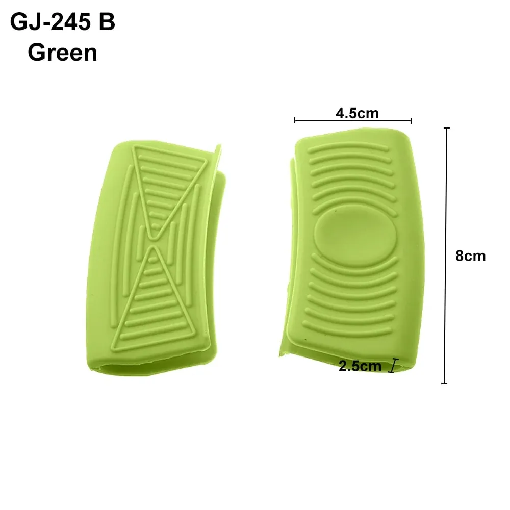 For Better Life 1 Pairs Grip Soft Silicone Pot Holder Sleeve Glove Pan Handle Cover Heat-Resistant Non-Slip Insulation Tools