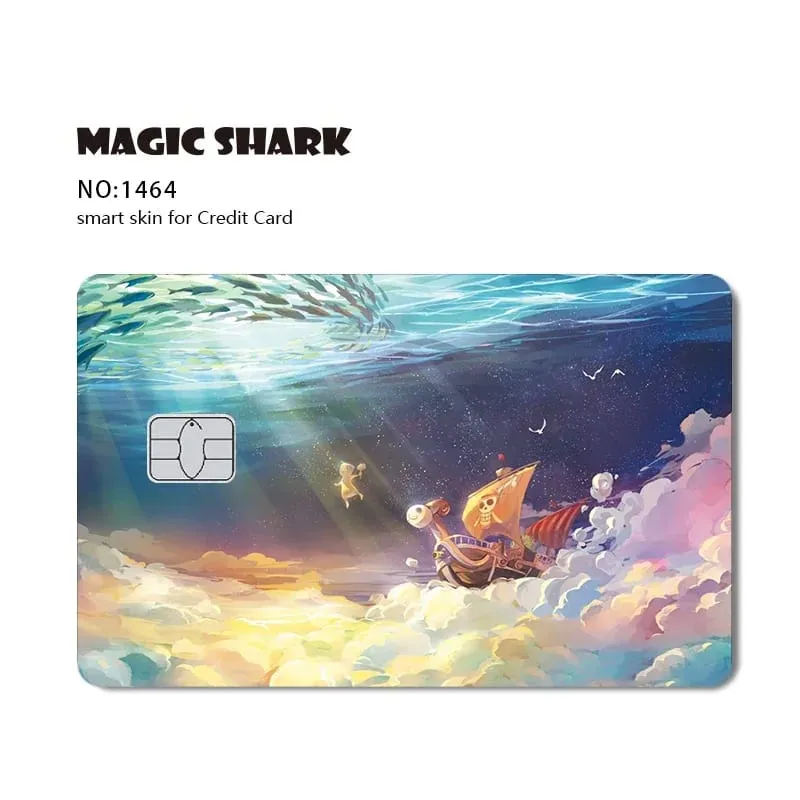 Hot Sale Maigc Shark Anime Chopper Luffy Nami Waterproof Front Side Sticker Film Skin for Credit Debit Card — image 17