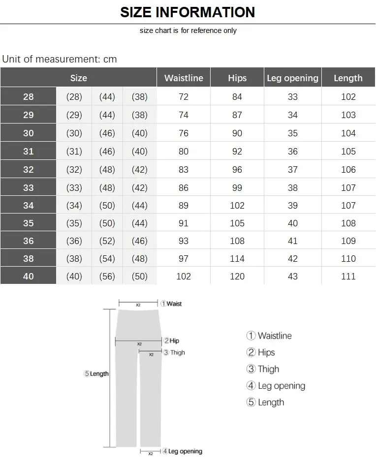 New High Quality Jeans Men's Business Casual Straight Denim Pants Stretch Fashion Classic Work Trousers Blue Black Male — image 8