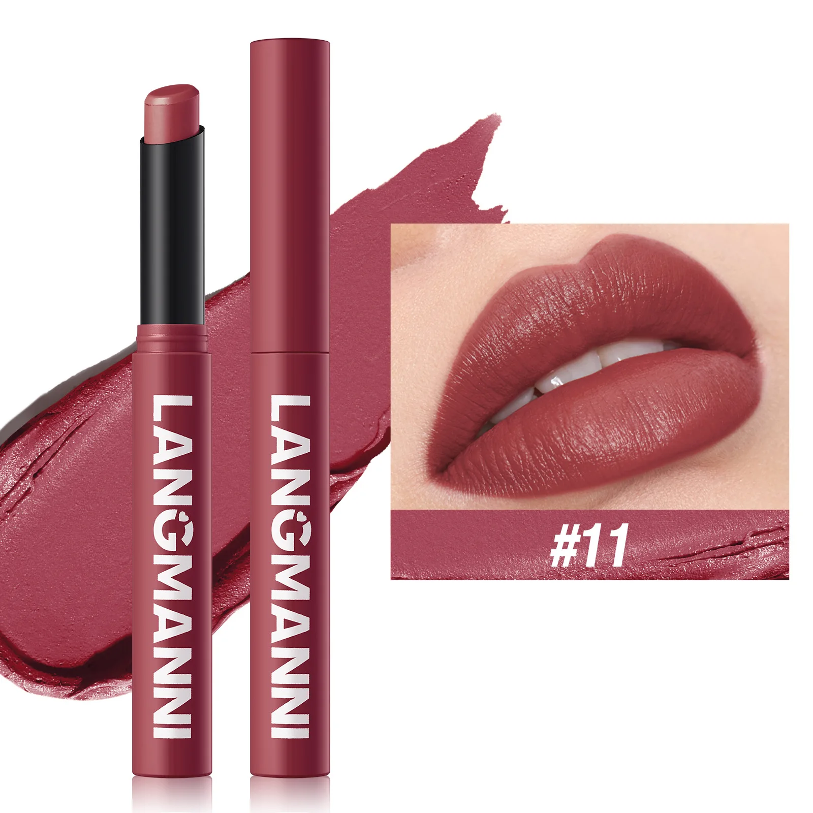 New Rotating Velvet Matte Lipstick Long Lasting Waterproof Lipstick Non-Stick Cup Lip Stain Tint Cosmetics Pencil Liner Makeup — image 18