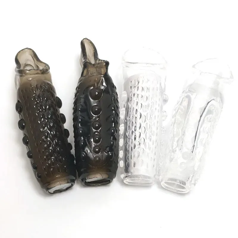 Reusable Penis magnify Cock Rings Delay Ejaculation Penis Condoms Dick Sleeve Silicone Glans Cover Enlargement Sex Toys For Men — image 1