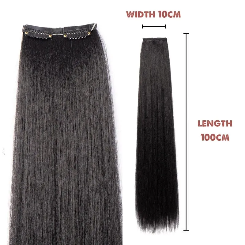 Hanfu wig piece corn whisker hairstyle one piece hair extension non knotted long straight hair piece antique hairstyle for women — image 16