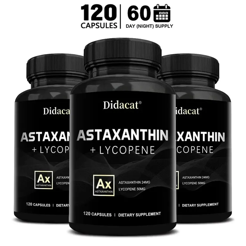 Astaxantina islandese 24 mg + licopene 50 mg Integratore alimentare antiossidante immunitario cuore cervello articolare - 120 Capsule — image 8