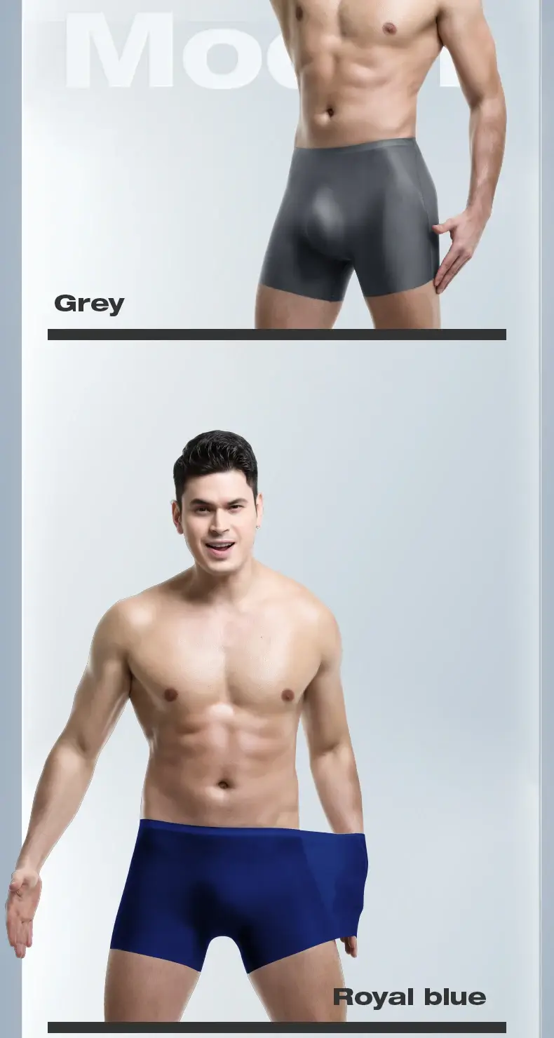 3-Pack of Men's Underwear, Men's 3D Molded Ice Silk Boxer Briefs, Seamless Thin Boxer Briefs, Extended Sports Summer Shorts — image 15