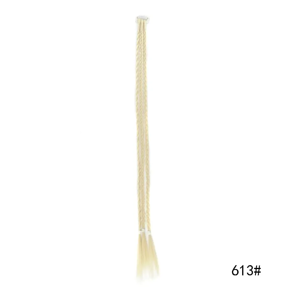 Synthetic Braid Clip in Hair Extensions Braids Long Ponytail Hairpieces For Women Kids Girls Daily Party Cosplay — image 7