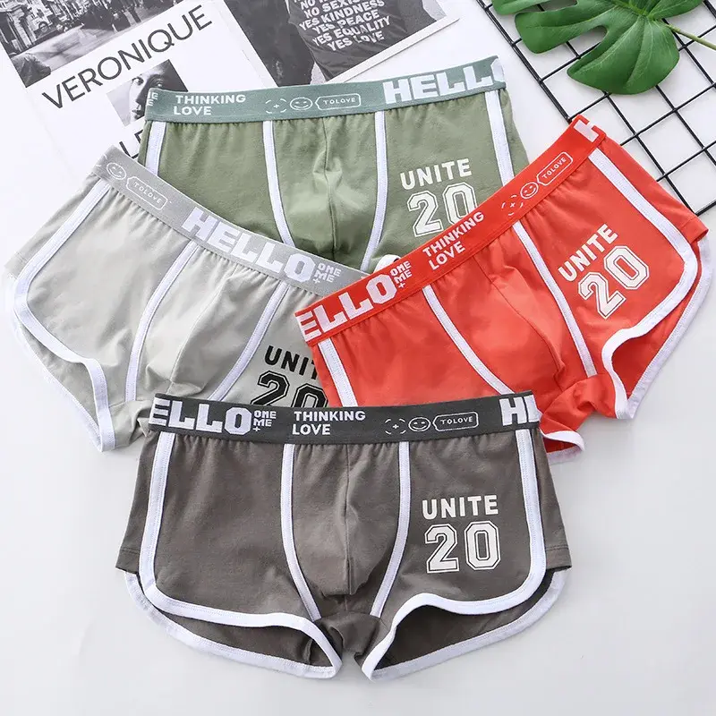1/3pcs Men Underwear Sports Boxer Shorts Cotton Solid Color Sexy Panties Fashion Breathable Comfortable Underpants Man U Convex — image 16