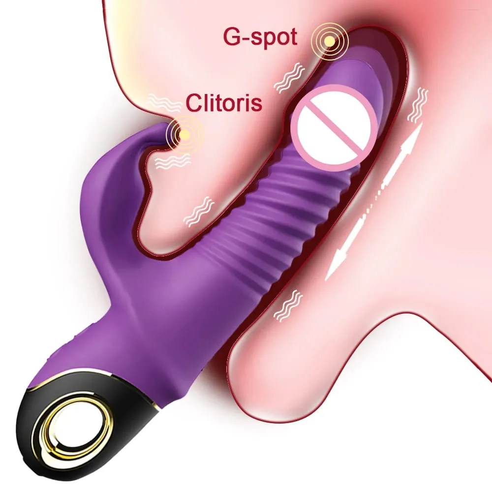 2022 Rabbit Thrusting Vibrator Automatic Telescopic G-Spot Clitoris Stimulator Female Masturbation Sex Toys For Women Adults — image 2