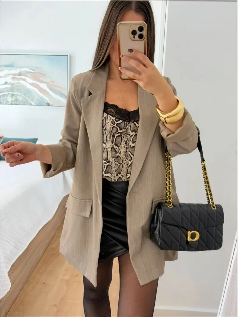 Women's Snake Print Lace Trim Cami Top Spaghetti Strap Sleeveless Tank Top Autumn Winter Layering Sexy Club Party Wear — image 6