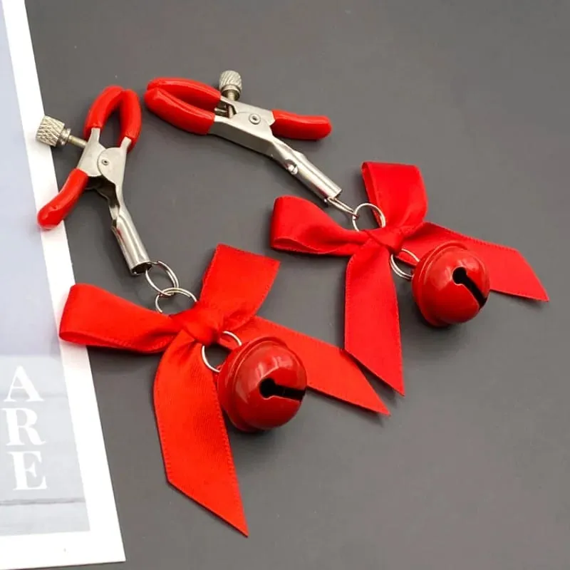 Metal Nipple Clamps clips ring bell BDSM breast Bondage restraint Sex Toy For Women Couple play Game — image 19