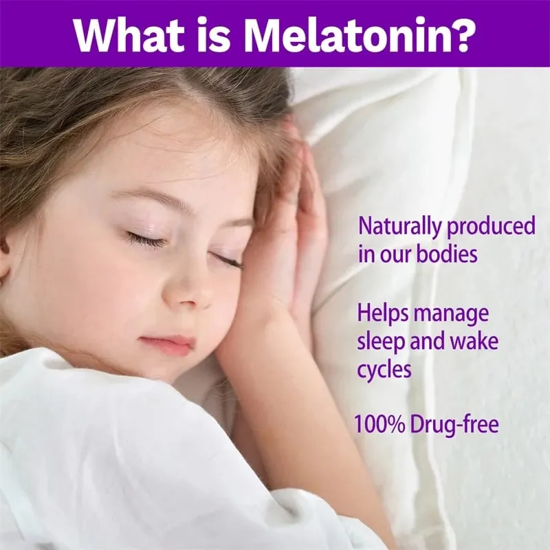 Melatonin Gummies 1mg - Children's Sleep Aids Promote Healthy Sleep Help Children Fall Asleep Faster and Increase Energy — image 3