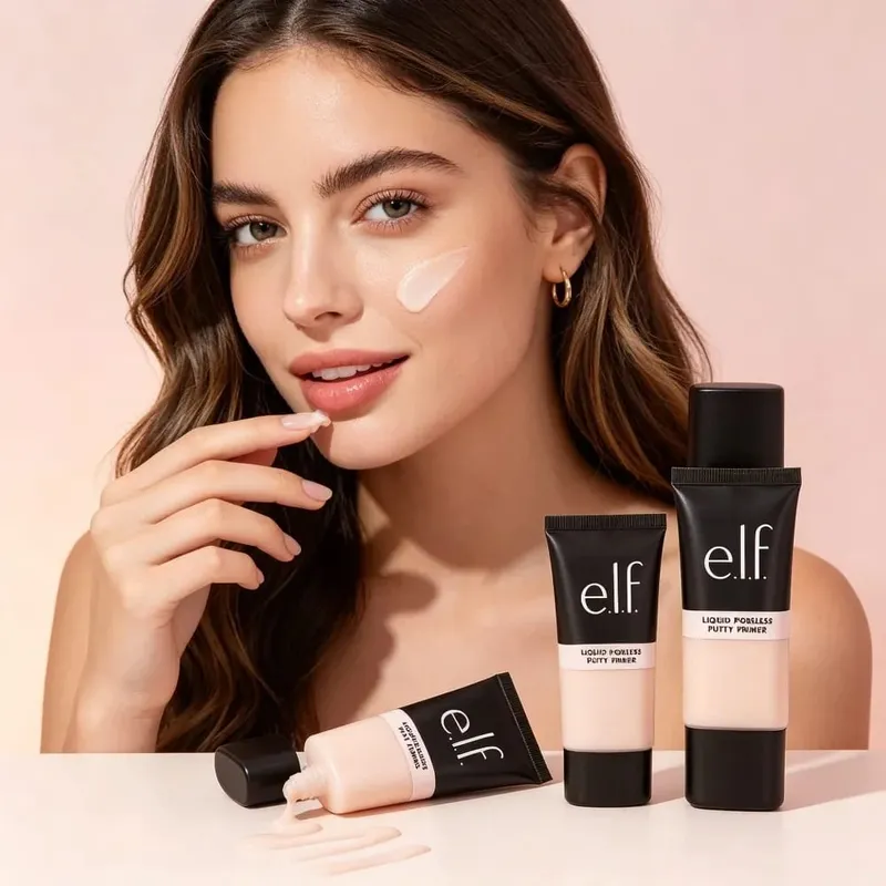 elfe. Crème d'apprêt à mastic liquide sans noyau, Texture, Base de maquillage pour le visage, minimisation des pores, contrôle du sébum, cosmétiques pour la peau impeccable — image 6