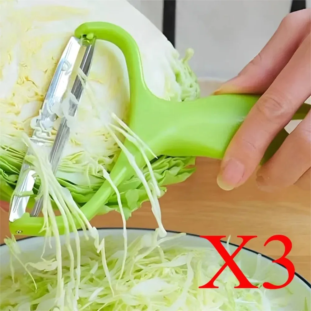 1/2/3PCS Cabbage Shredder Stainless Steel Vegetable Peeler Cutter Wide Mouth Fruit Salad Potato Graters Cooking Kitchen Gadgets — image 1