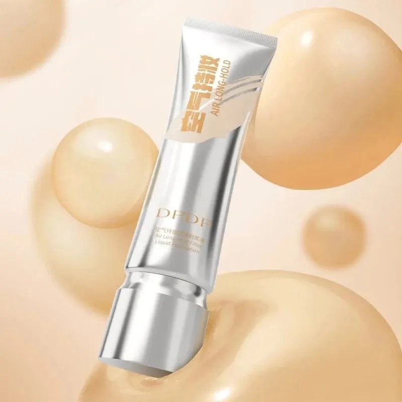 30ml DPDP Long-wear Liquid Foundation + F4 Dual-ended Foundation Makeup Brush Set Long Lasting Coverage Base Cosmetic Applicator
