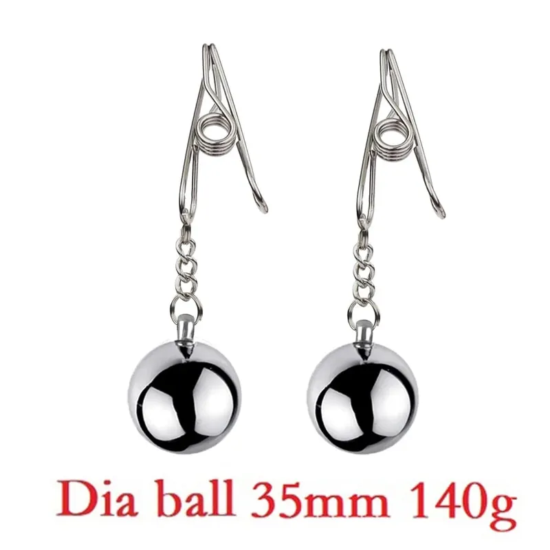 Heavy Nipple Clamp Clips Weight Slave Stimulator Metal Nipple Clips With Ball Weight Breast Bondage Restraint Sex Toy Woman — image 15