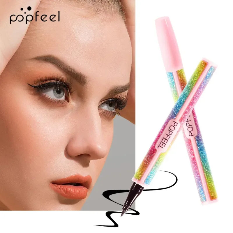 Best-Selling Popfeel Black Liquid Eyeliner Pen Make up for Women Lasting Quick Drying Arrow Smooth Eye Liner Pencil Cosmetic New