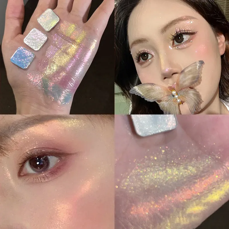 Multichrome Metallic Changing Eye Shadow Cards Waterproof Chameleon Blue Ultra-Shiny Holographic Glitter Eye Makeup Highlighter — image 2
