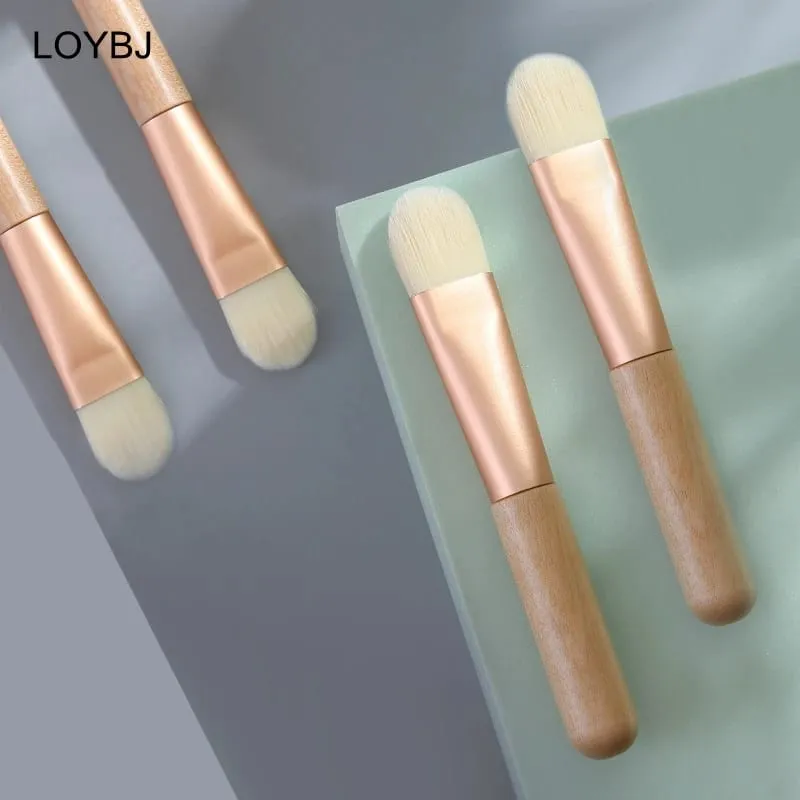 10/20/50Pcs Facial Mask Brush Fan Shaped Soft Face Professional Makeup Brushes Wooden Handle Portable Skin Care Cosmetics Tool — image 6