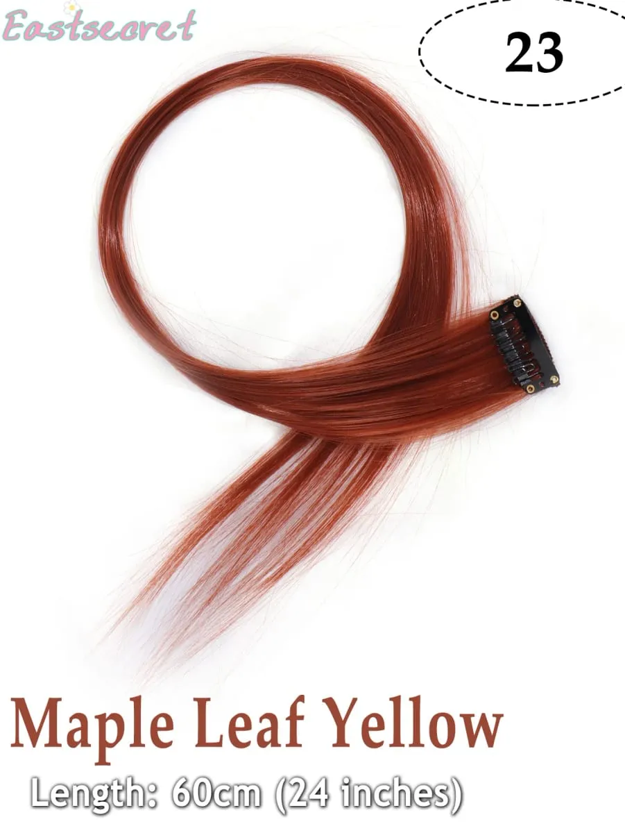 Long Straight Hair In Extensions Synthetic Clip In Hair Extensions for Women Halloween Christmas Party Cosplay Multiple Colors — image 22