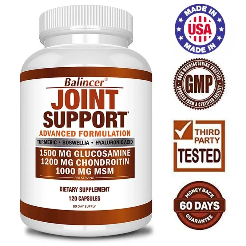 60/120 Glucosamine & Chondroitin & MSM 3-in-1 Capsules - Joint Health Support Supplement - Non-GMO Vegetarian Capsules — image 1