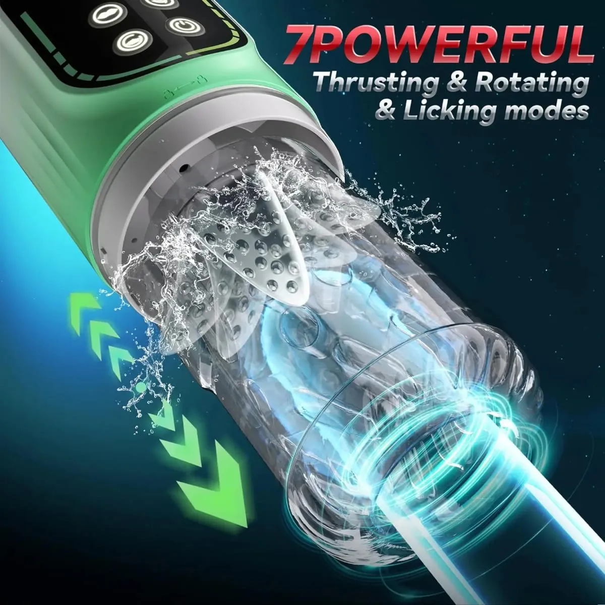 New LCD Automatic Rotation Male Masturbator Sucking Licking 6s Vacuum Penis Pump Water SPA Real Pocket Pussy Sex Toys For Men 18 — image 3
