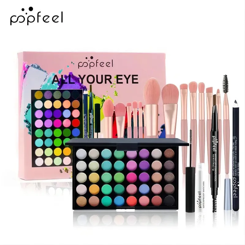 All-in-One Makeup Kit Gift Set with Eyeshadow Palette Foundation Lip Gloss Blush Brushes Eyeliner and More Beauty Gifts — image 19