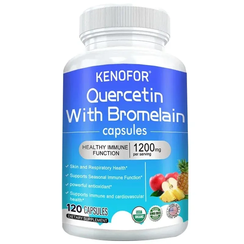 Quercetin + Bromelain komplex kapszula 1200 mg - Immun ízületek és emésztés támogatása C- és D3-vitaminnal 30/60/120