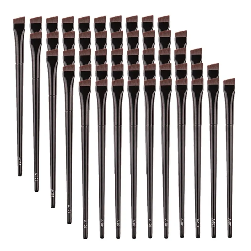 5/10/20/50 Pcs Brow Contour Makeup Brushes Eyebrow Eyeliner Brush Professional Super Thin Angled Liner Eye Brush Make Up Tools — image 1