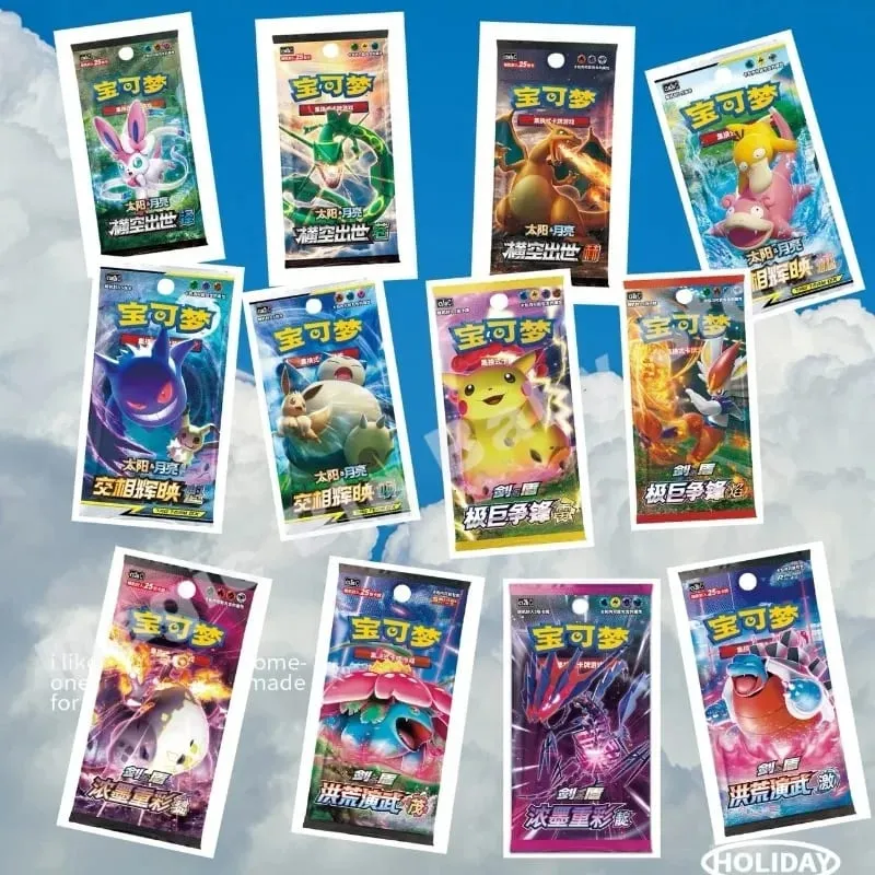 Pokemon Cards Original Trading PTCG Cartoon Chinese Exchange Type Card Single Package Series Cang Heze Pre-group Child Gift