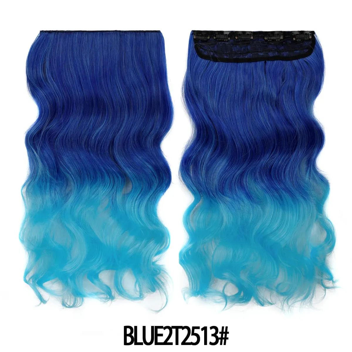 Jeedou One Piece 5 Clips Wavy Ombre Clip In Hair Extensions Long Water Wave Συνθετικά Σγουρά Μαλλιά Κομμάτι Rainbow Χρωματιστά Μαλλιά — image 27