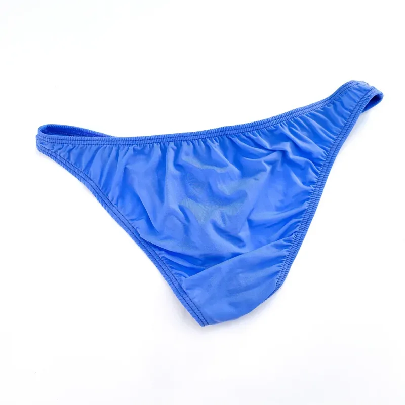 Pink Men Briefs Nylon Spandex Comfy Breathable Low-Waist Underpants Quick Dry Male Ice Silk Bikini Underwear — image 4