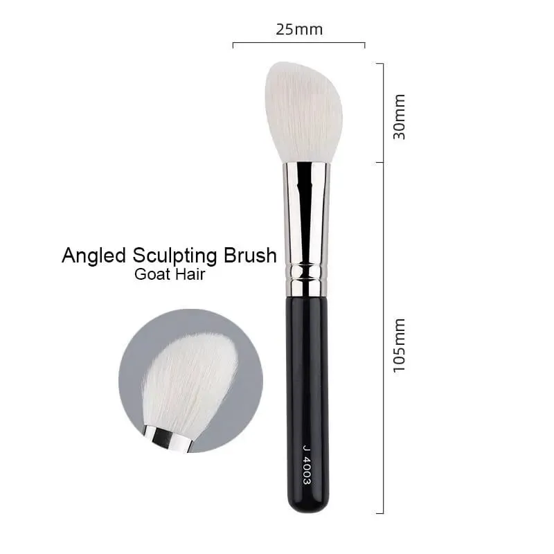 1pc Goat hair Round Blush Makeup brushes Angled sculpting Make up brush contour eyeshadow small smudge eye detail pointed shadow