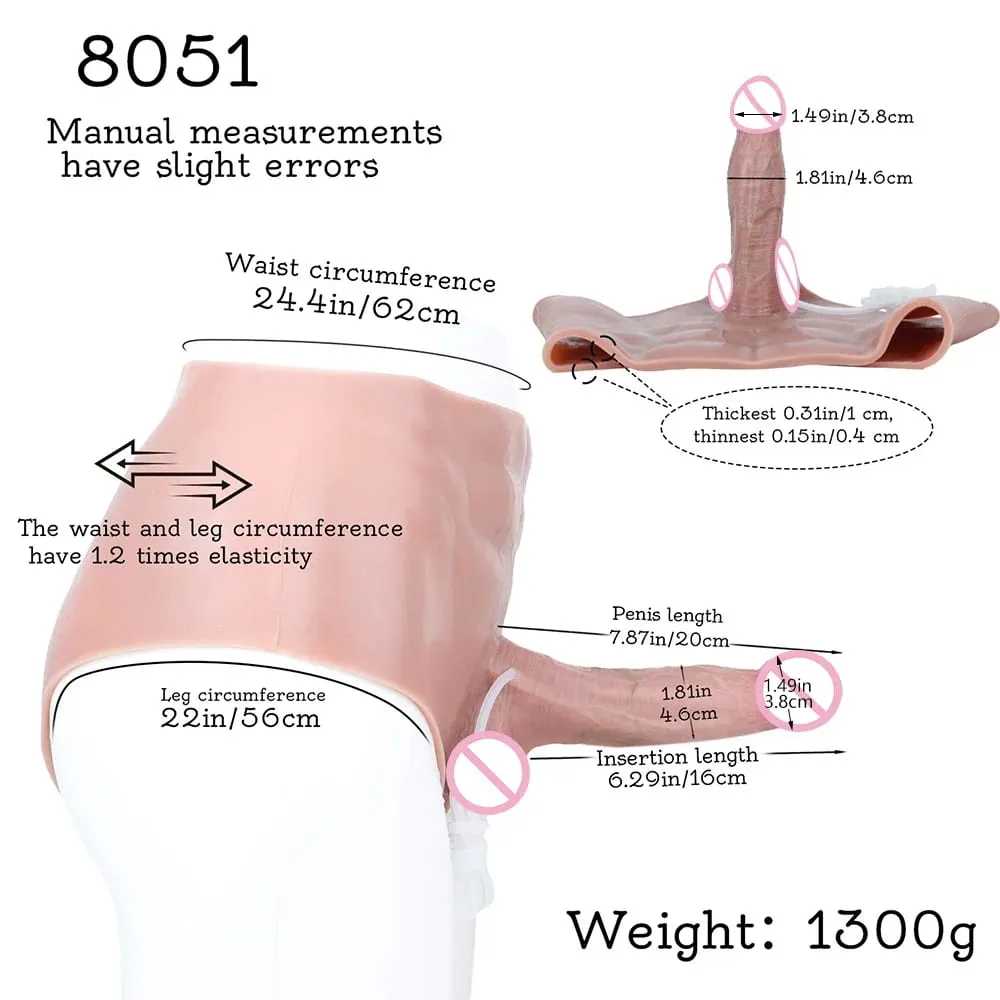 Silicone anal plug esguichando calcinha vibrador com músculos abdominais pênis sólido vaginal anal masturbador brinquedo sexual para o sexo feminino — image 2