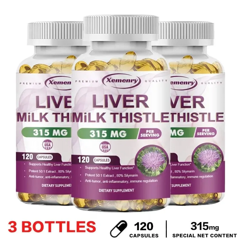 Milk Thistle Liver Capsules 315Mg - Promotes Energy Production Liver Health Digestive Health and Strengthens Immunity — image 10
