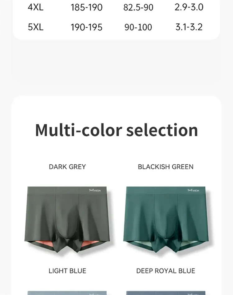 MiiOW 3pcs 100S Modal Antibacterial Man Boxer Underwear Men's Panties Seamless Sexy Men Underpants Soft Silky Male Boxershorts — image 12