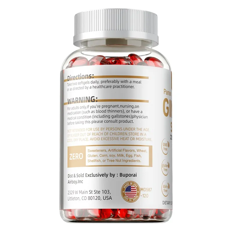 Red Panax Ginseng Capsules - for Immunity Energy Fatigue and Stress Relief and Mental Focus — image 6