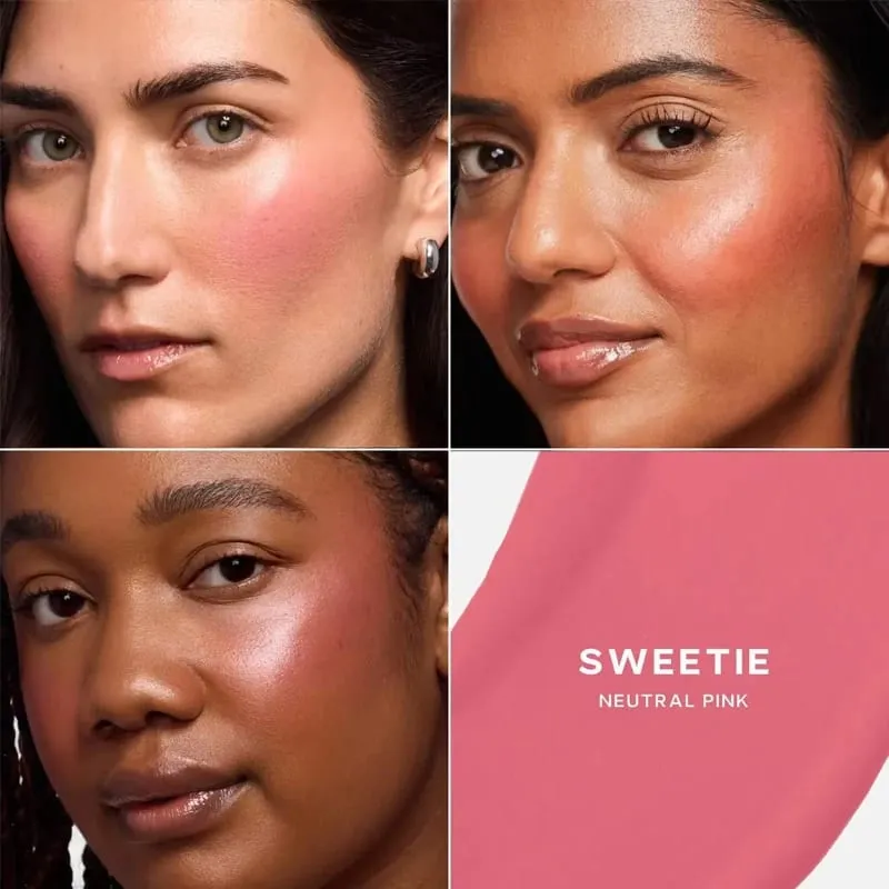 Saie Hydrating Blendable Dewy Liquid Blush CHILLY Buildable Luminous Multiuse Cheek Lip Tint Blush for All Sensitive Skin Tones