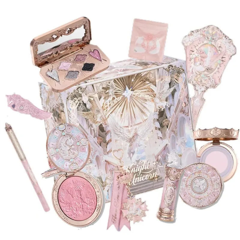 Flower Knows Knight Unicorn Makeup Gift Box Lipstick Blush Loose Setting Powder Starlight Eyeshadow Cosmetics Kit Gift Set — image 2