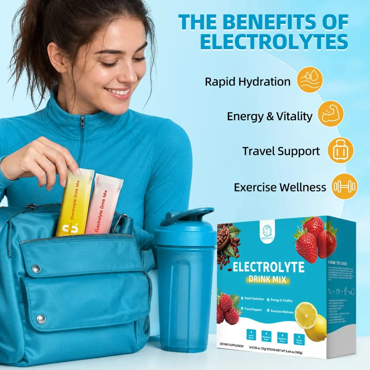 Four Flavors Mineral Electrolyte Supplement Quickly Replenishes Water Replenishes Energy and Restores Physical Strength — image 4