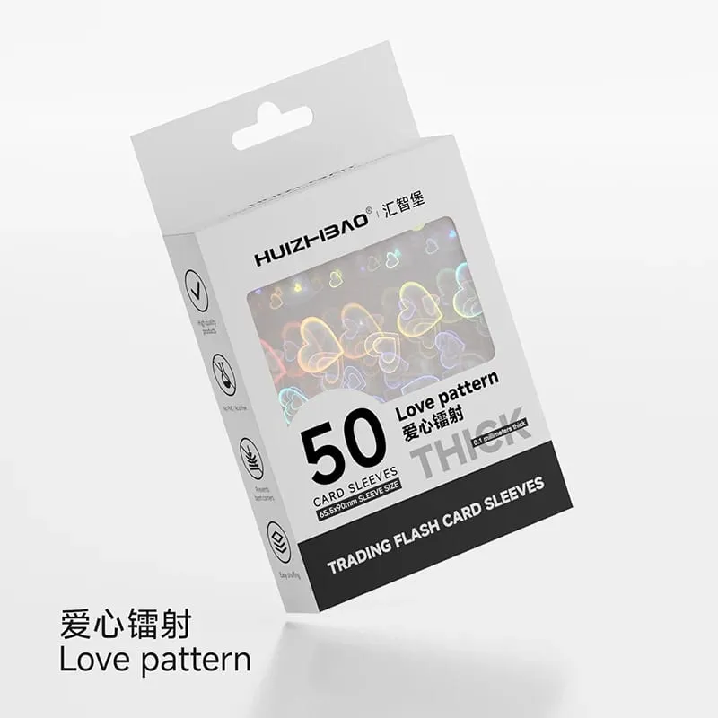 Manchons de cartes holographiques 65.5 × 90mm, protecteur de carte Transparent coloré pour couverture de cartes de taille Standard TCG/japonaise