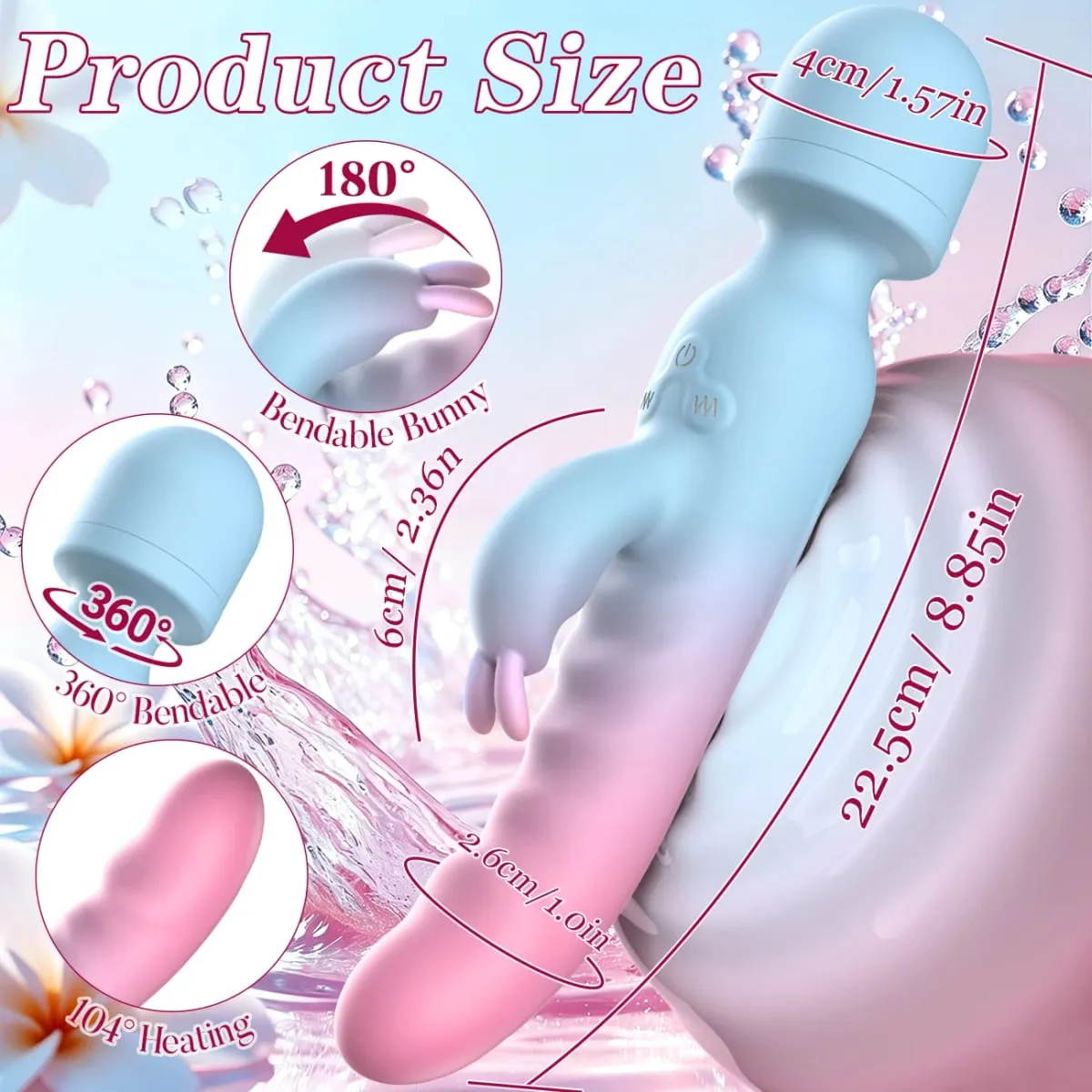 4 IN 1 Mode Vibrator AV Mesin Seks Tongkat Ajaib Klitoris G Spot Stimulator Vagina Wanita Pijat Wanita Mainan Seks Dewasa 18 +